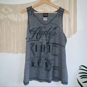 Harley-Davidson Ride & Love Tank Top Grey Size 1X
